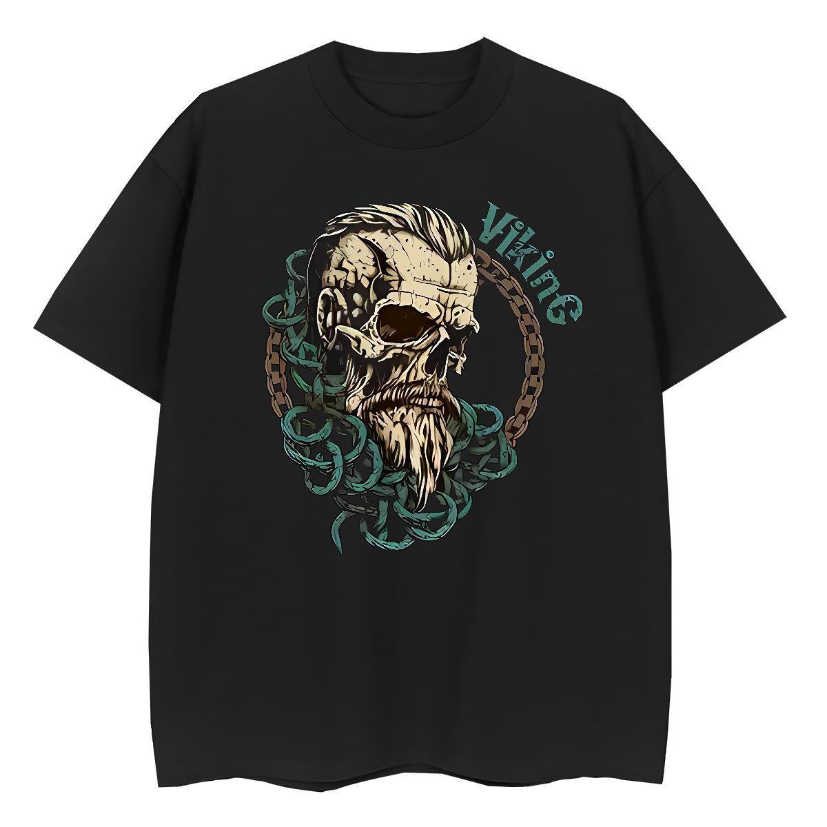 Classic T-Shirts for Women 100% Cotton 230g Round Neck Short Sleeve Street Casual skull Women Tees Brand Cartoon Floral Printing Tops Shirt