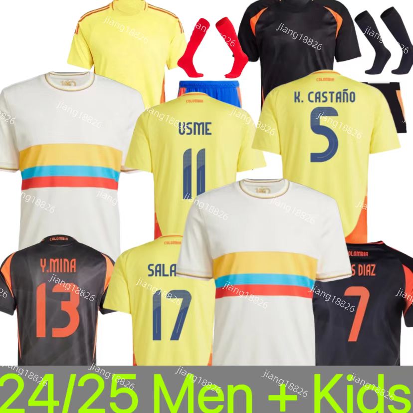 2024 2025 colombia Centenary soccer jersey 100-years anniversary 24 25 james L.DIAZ J.LERMA Copa America Home away men kids kit Football uniform fans player version