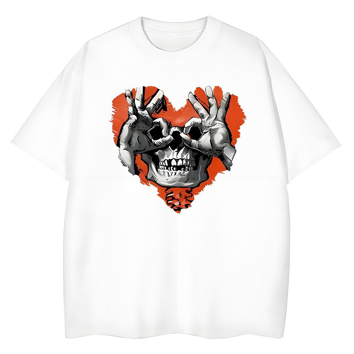 DIY T Shirts Women 230g Cotton Comfortable Outdoor skull Women Tees Lady Custom Print Plus Size Tees Shirts