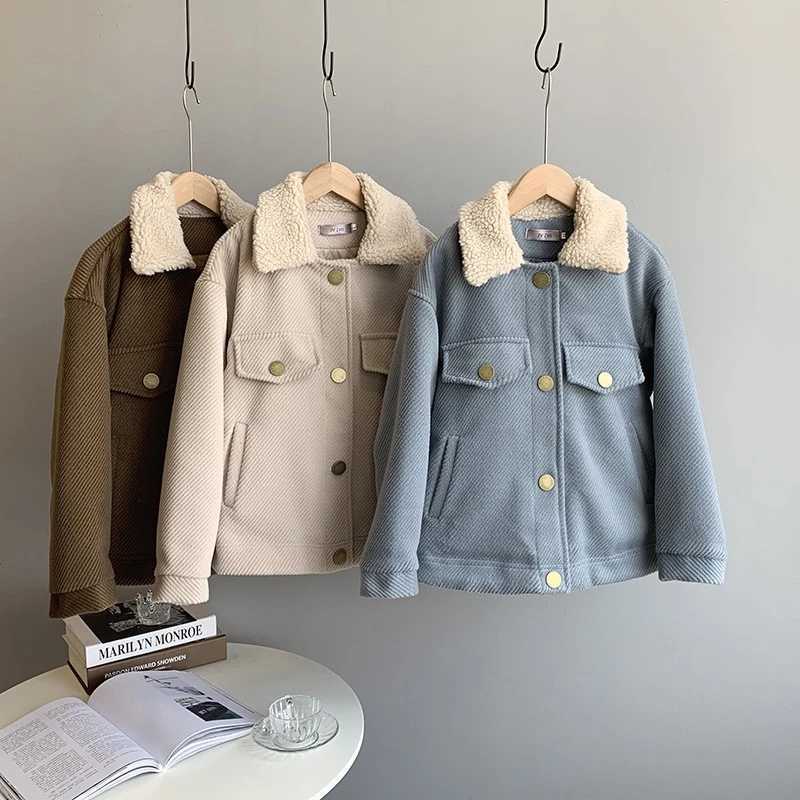 LMQ NEW Winter Women Parkas Lamb Wool Lapel Thick Warm Padded Coat Female Solid Chic 2020 Casual Long Sleeved Tops Loose JacketX241018