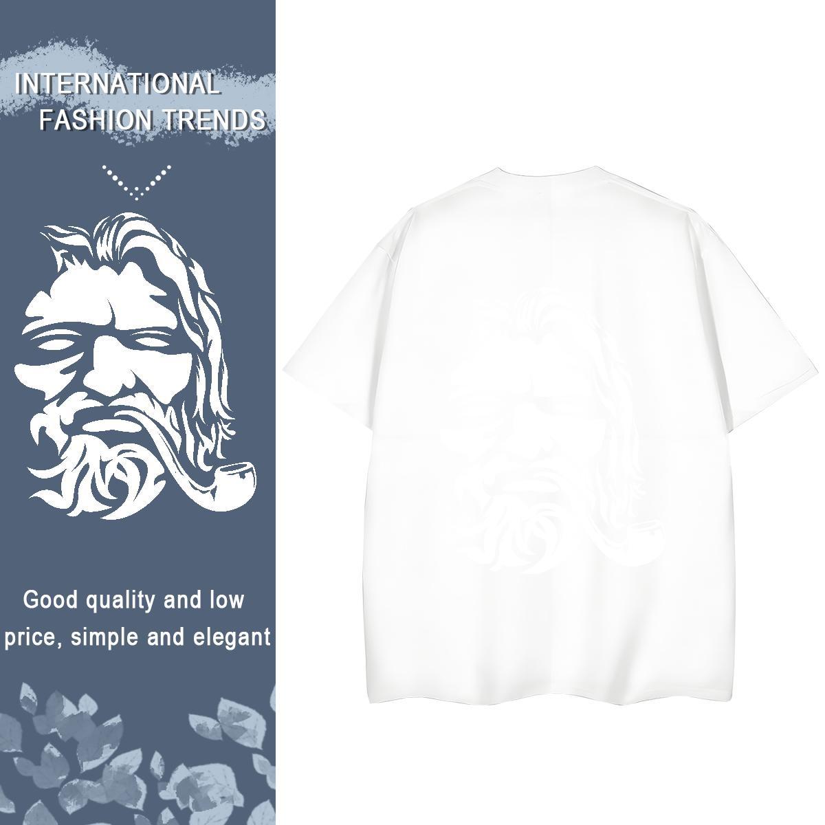 2024 Designer T-Shirts for Women 230g Cotton Short Sleeve O-Neck Hip Hop portrait Women Tshirts Loose Customized Tees Shirts