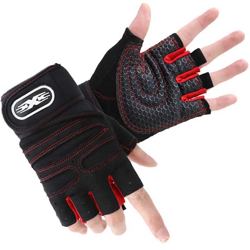 Fitness Gloves Fitn Heavyweight Training Gloves Mens Fitness Half Finger Non slip Gloves Wrist Weightlifting ExerciseW241018
