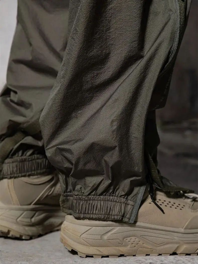 Three Defense Punch Pants Men Outdoor Thin Section Waste Functional Wind Sports Japanese Loose Mountaineering Casual Pants 241010