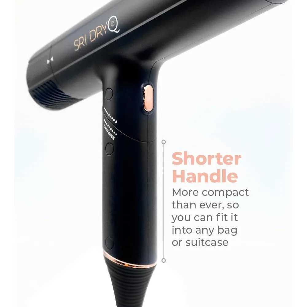 DryQ Intelligent Hair Dryer - Ultra Light Foldable Powerful Quiet Motor - Infrared and Ionic Technology W241018