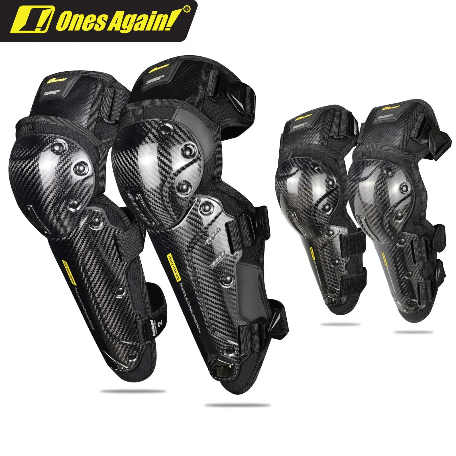 Ones again Carbon fiber motorcycle Knee and elbow pads Motocross Protector Pads Unique MTB knee protector Women with knee 241017