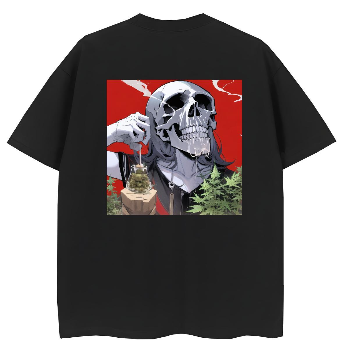 Designer T Shirt For Woman 100% Cotton 230g Breathable Short Sleeve Hip Hop skull Unisex Tshirts Nice Cartoon Printing L-4XL Polos