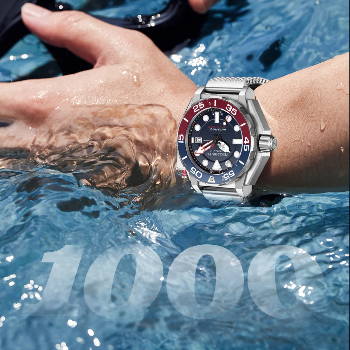 FeelNever mens y watch with 1000m waterproof BGW9 ultra bright relogios automatic mechanical 241009
