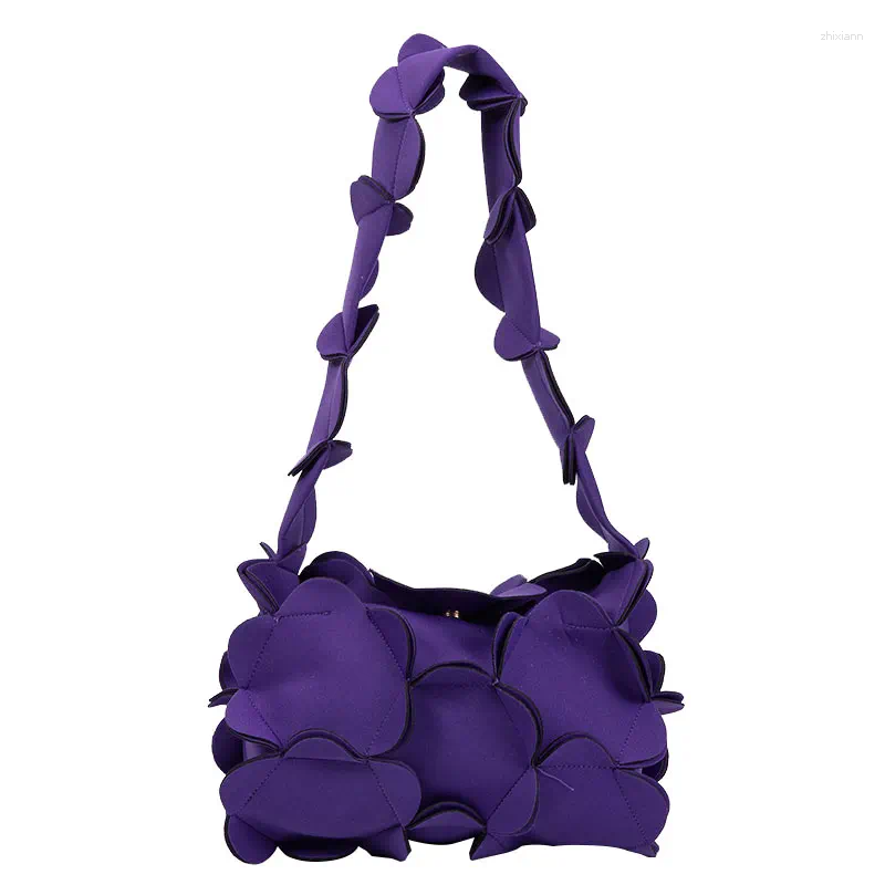 2025 NEW Totes Style Sweet Petal Casual Shoulder Bag Handbags Tote South Korea Crossbody Wallet Purple Vintage Phone Purse zhanyishengli