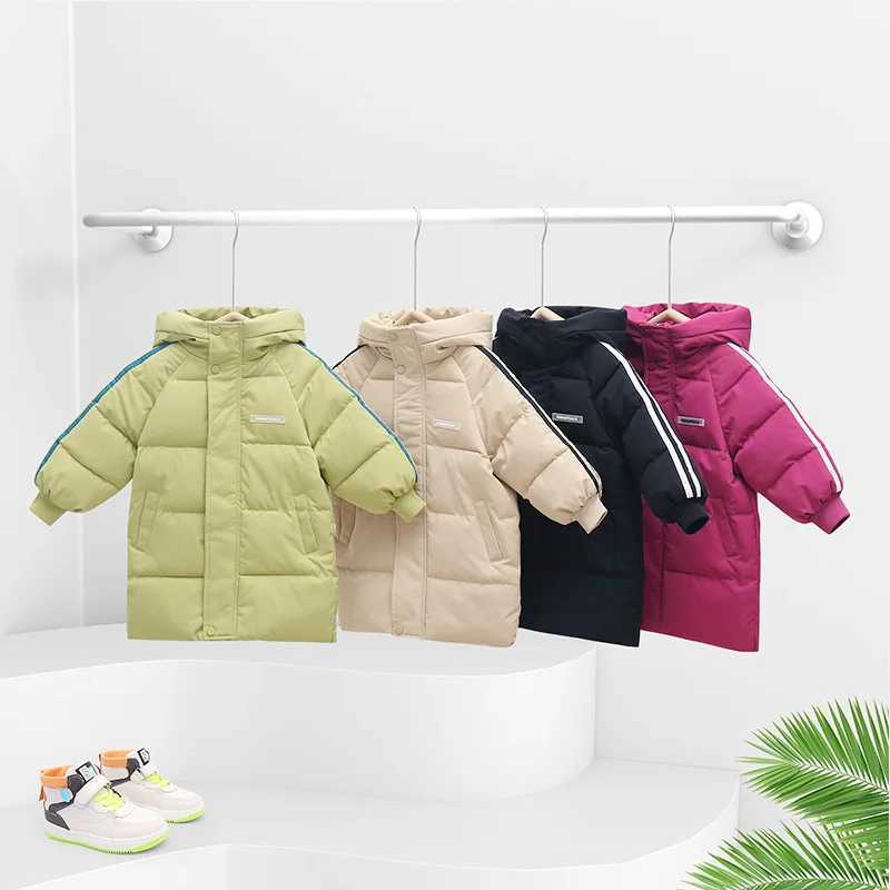 New thick coat winter boy girl apron warm coat childrens clothing hooded cotton clothing snow jacket M241018