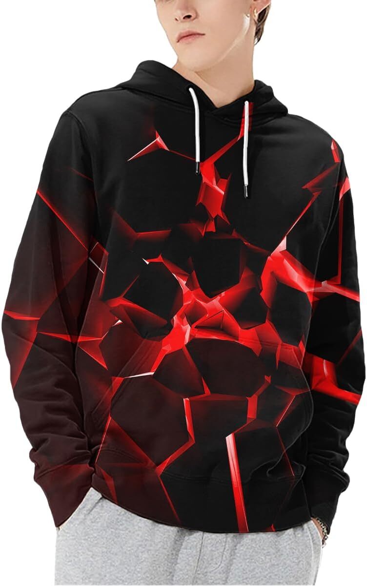 Hoodie for Mens Womens Unisex Colorful Graphic Hoodies 3D Print Cool Sweatshirt Cool Design with Pocket for Men and Women Graphic cool Fashionable and