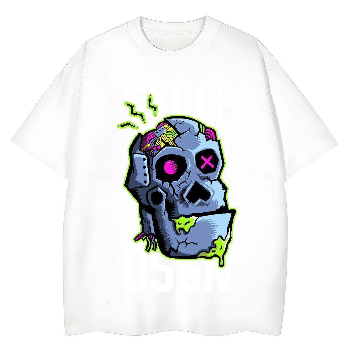 2024 Designer T shirt 230g 100% Cotton Comfortable Daily Outfit skull Women Tshirts Designer Nice Black Oversized Tees