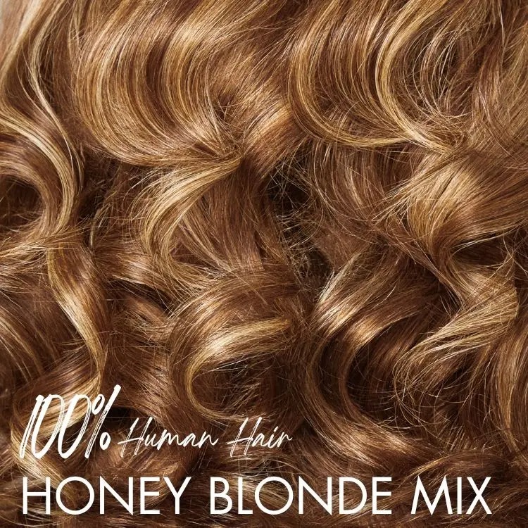 Tewjig 12 14 Inch Honey Blonde Highlight Bouncy Loose Body Wave Glueless 13X4 Frontal Lace Wig 100% Human Remy Hair
