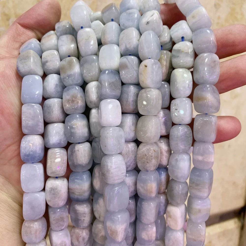 Natural aquamarine 10x15mm ruby pine bead DIY bracelet necklace jewelry making stone bead accessories wholesale 241017