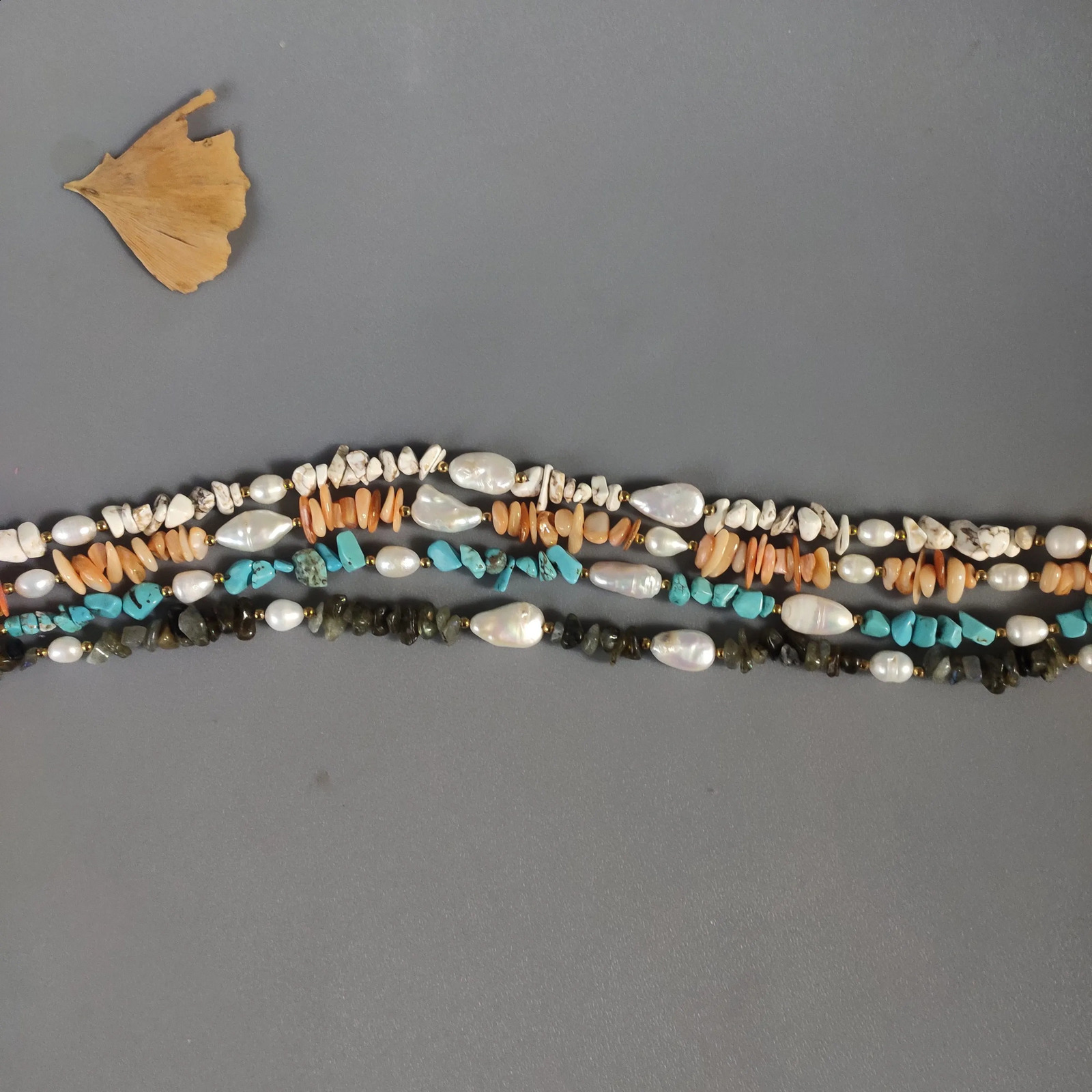 Natural Stone Short Necklace Creative n Irregular Gravel Freshwater Pearl Mixed Jewelry Womens Fashion Party Necklace 241018