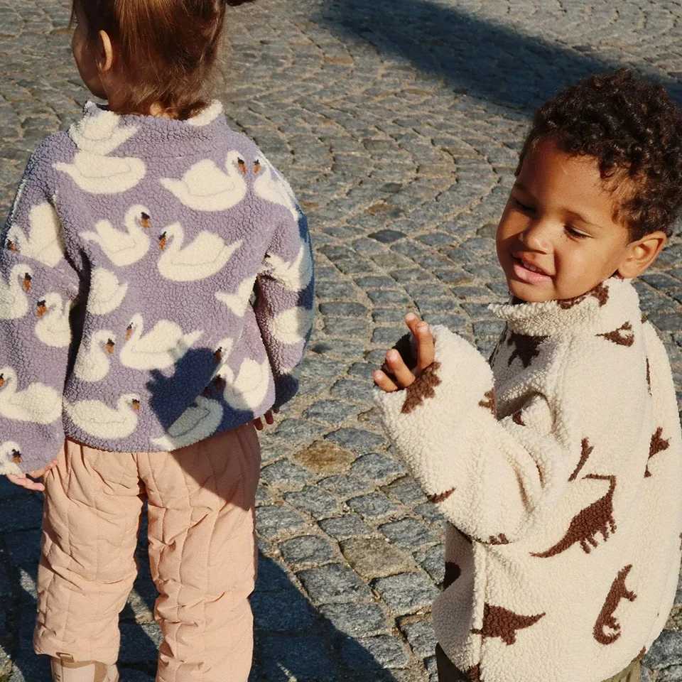 Winter KS Childrens Cotton Cashmere Coat Womens Embroidered Coat Mens Wool Jacket Childrens Clothing M241018