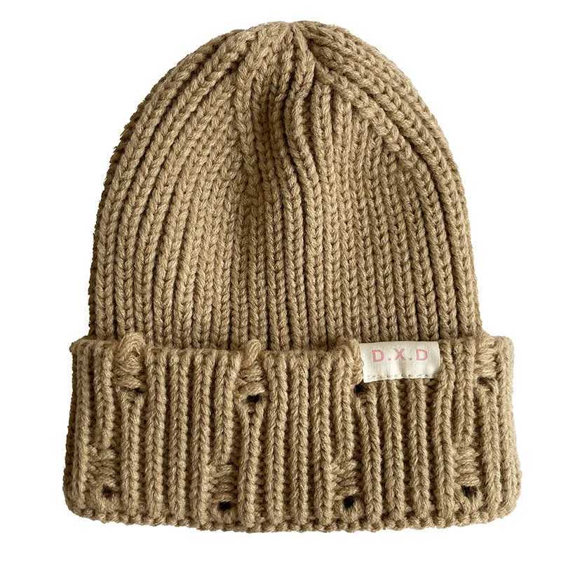 Kids Knitted Hats New Childrens Hat Autumn Winter Fashion Letter Pullover Caps for Boys Girls Baby Woolen Hat Warm Accessories LX241018
