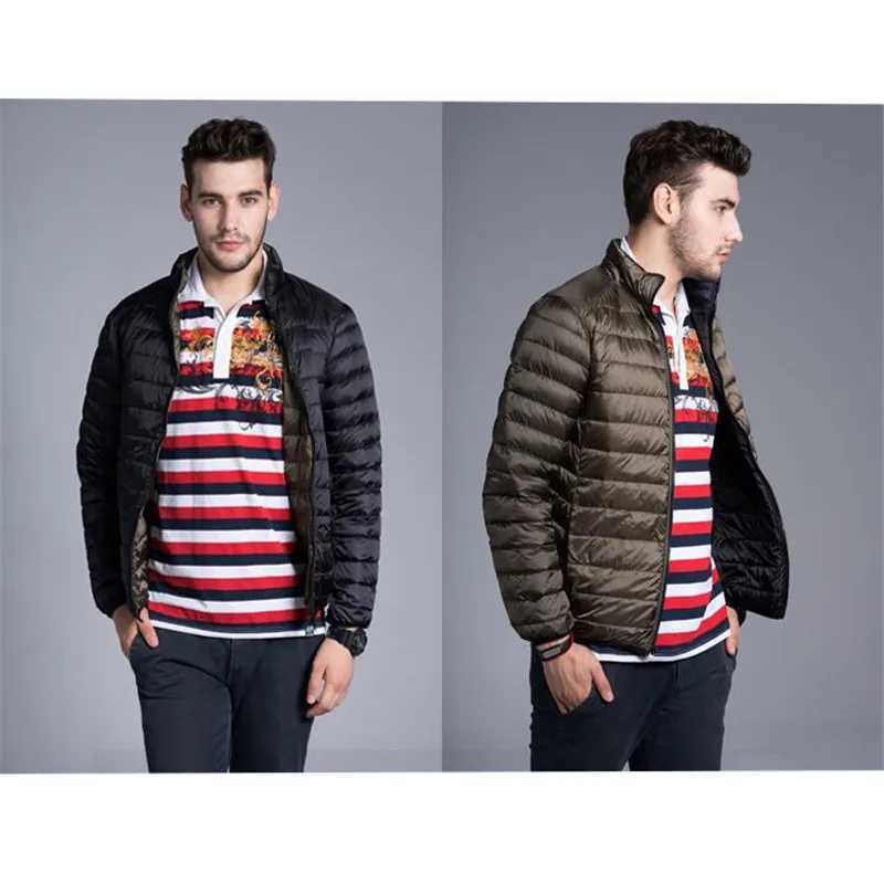 2023 Autumn Winter Men Down Jacket White Duck Ultra Light Down Coats Parkas Male Short Bigsize Outwear Double Coat 3XL AB895 LX241018