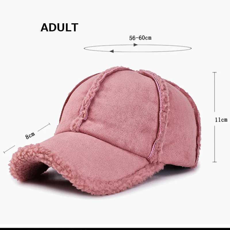 2022 Autumn Men Women Winter Hats Baseball Cap Warm Adjustable Sports Wool Solid Color Baseball Hats for Kids Fashion Female CapX241018