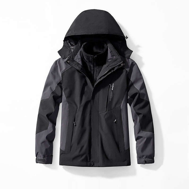 Outdoor Waterproof Suits Men's Women's Two-Pieces Sets 3 In 1 Thick Warm Coats Camping Windbreaker Winter Coat Hiking Windproof
