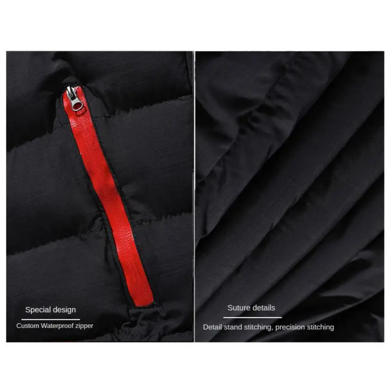 Stand Up Collar n Padded Lightweight And Delicate Cotton Coat Waterproof Zipper Down Jackets Mens Keep Warm 241018