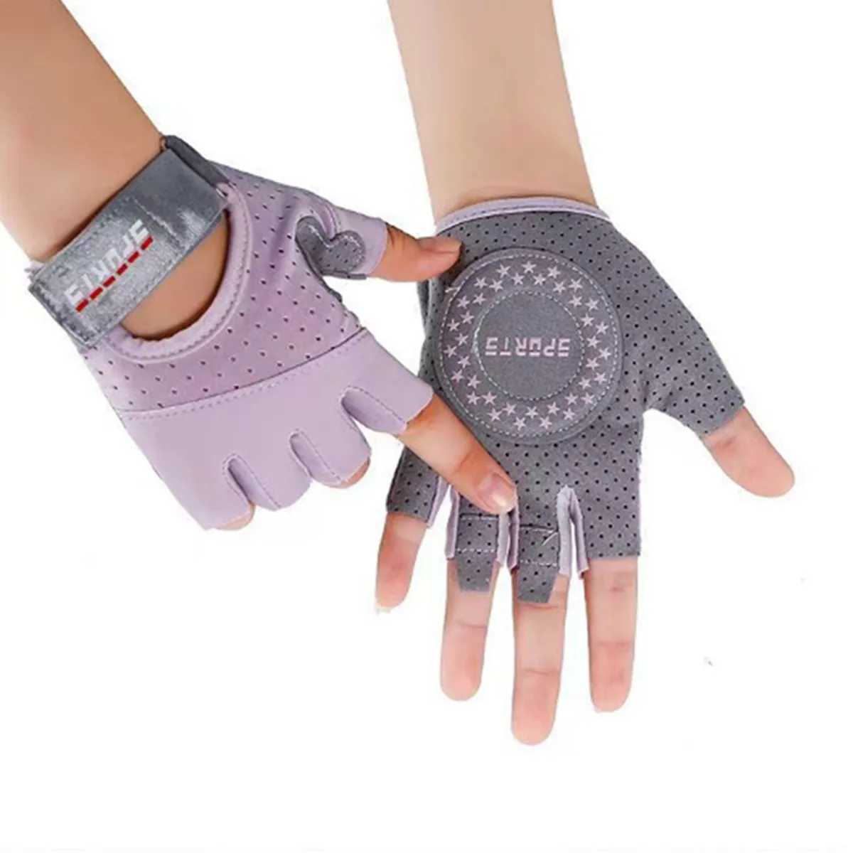 A pair of all season thin half finger yoga fitness gloves bicycle gloves outdoor sports glovesW241018