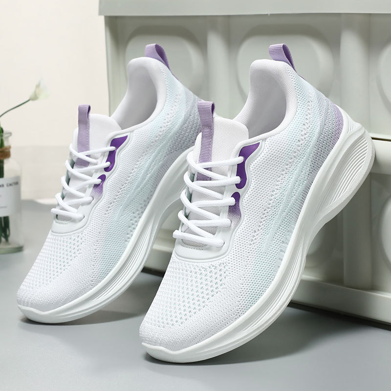 Women's 2024 autumn new outdoor soft sole breathable fashion casual shoes trend shock absorption sports running women's shoes