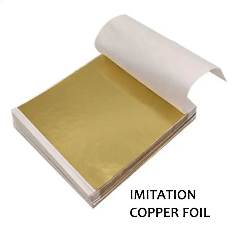 false Gold Sliver Copper Foil Paper Resin Candle Plaster Craft Leaf Flake Gilding Sheets Art Nail Home Decoration 241017