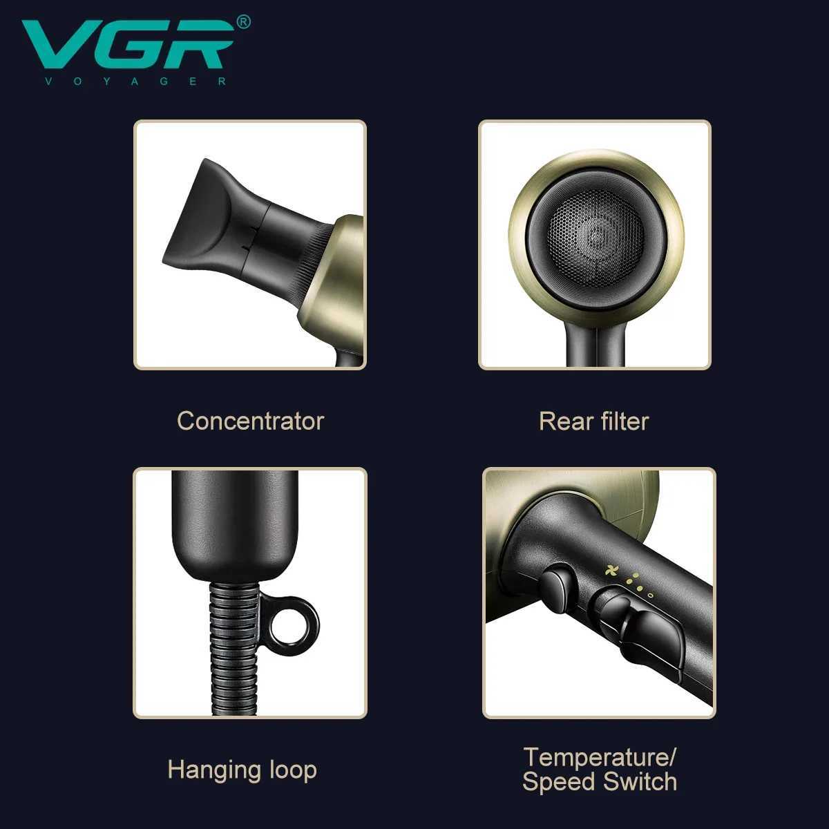 Professional hair dryer 1800-2200W electric hair dryer high-speed salon overheat protection hair dryer V-453 W241018