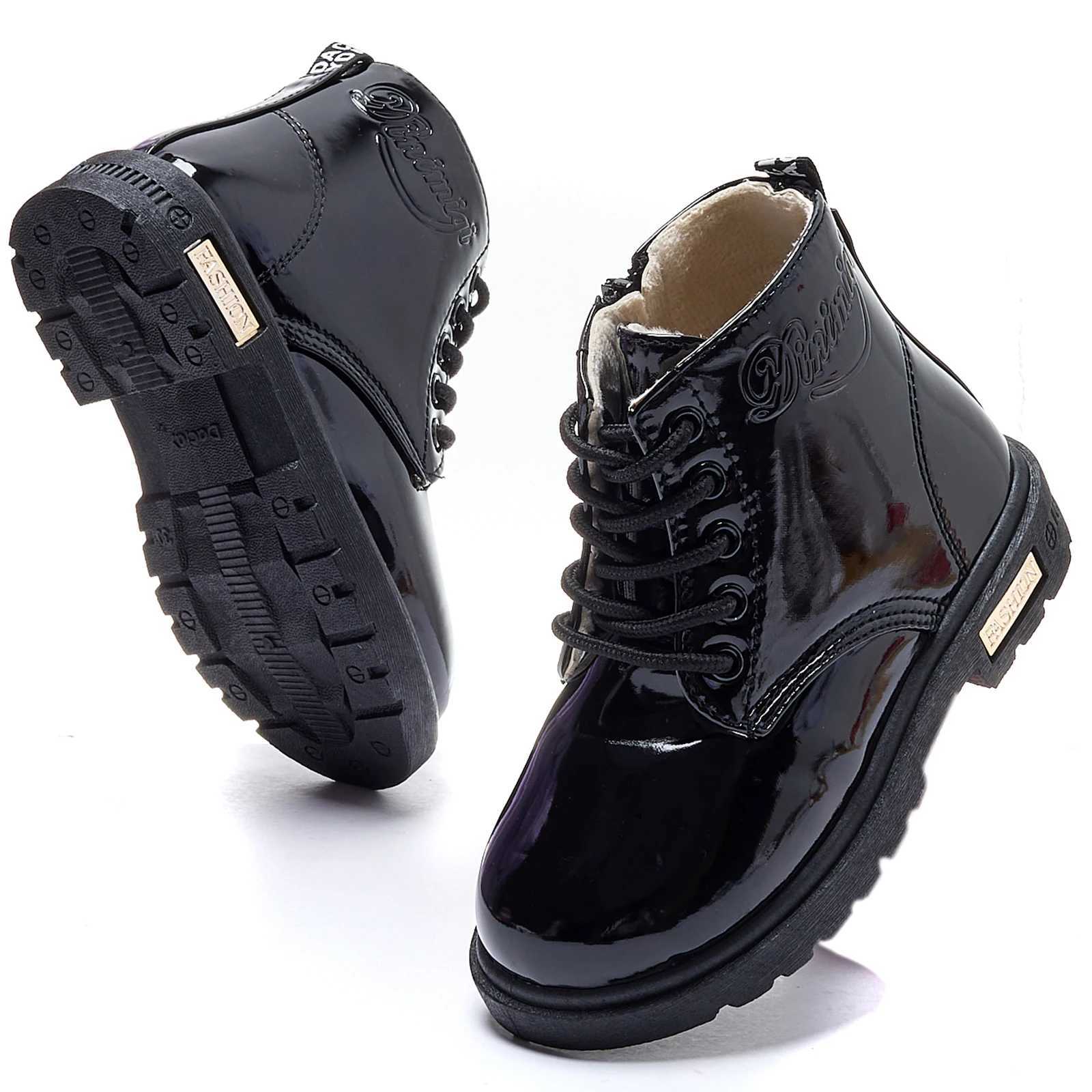 Boots Childrens fashionable snow warm waterproof anti slip boots for boys and girls H241018