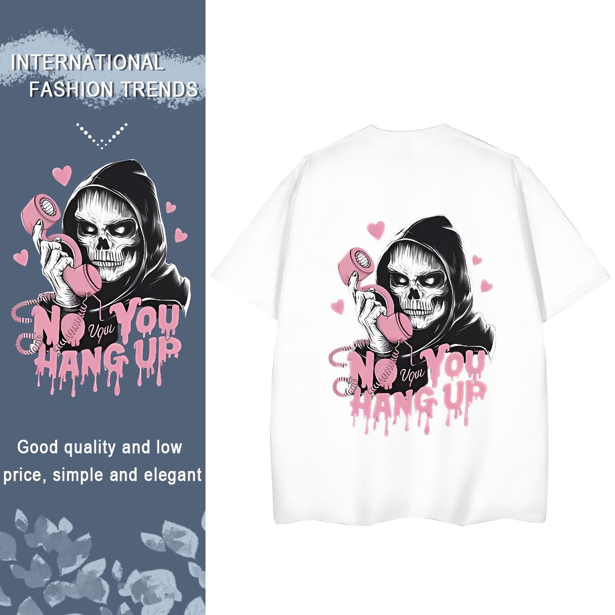 DIY T Shirts Women 230g Cotton Breathable Casual phone Women Tees Unisex Custom Print Plus Size Clothings