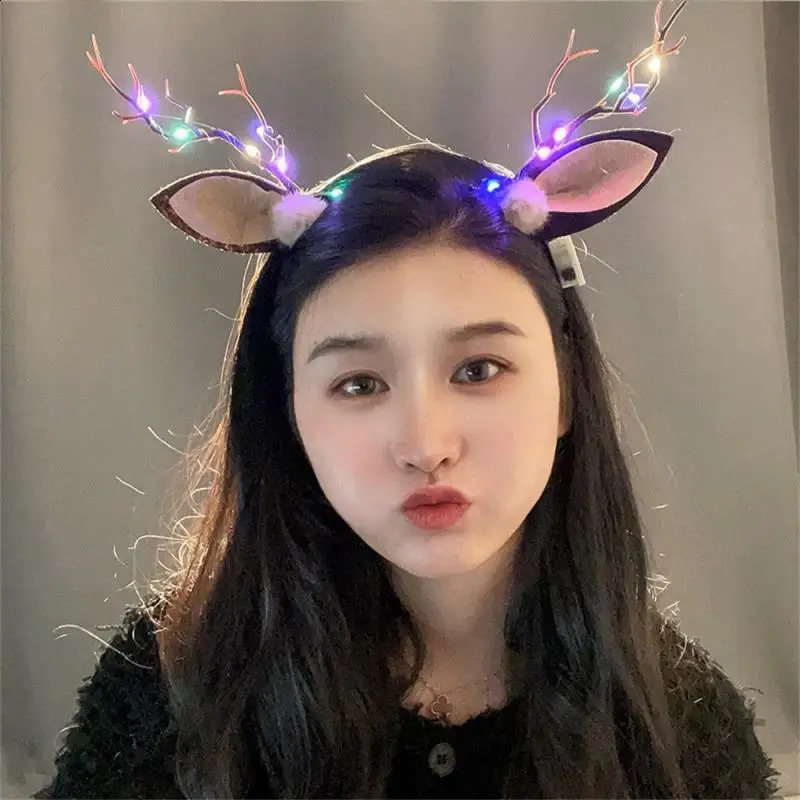 Christmas party reindeer antlers cute headband cosplay female antlers tree branches flower Christmas headband 241018