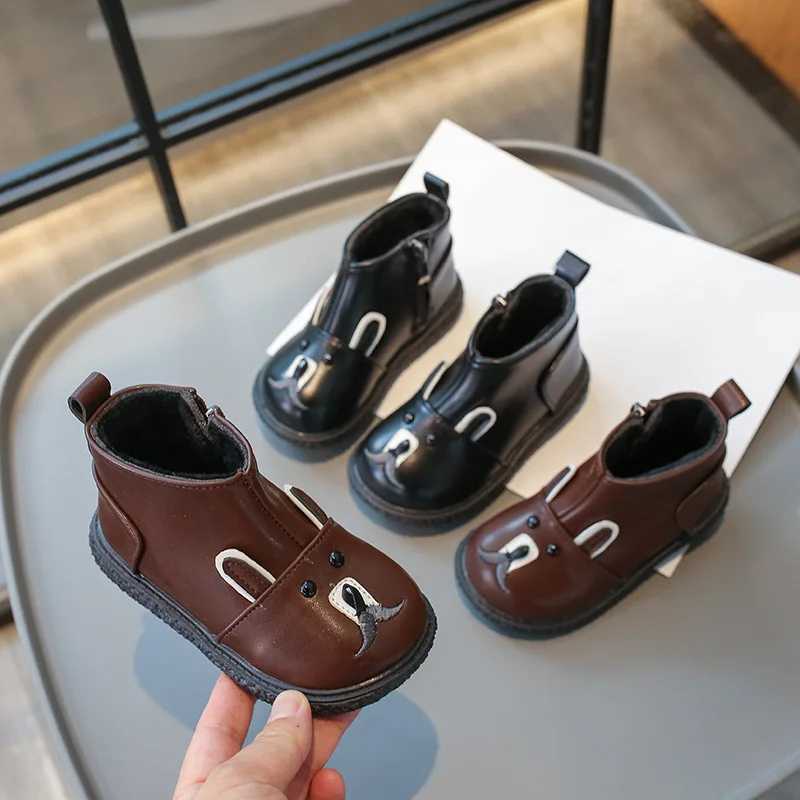 Boots Childrens Boots for Girls Winter Cute Cartoon Toddlers Boys Snow Boots Fashion Warm Versatile Kids Causal Ankle Cotton Boots H241018