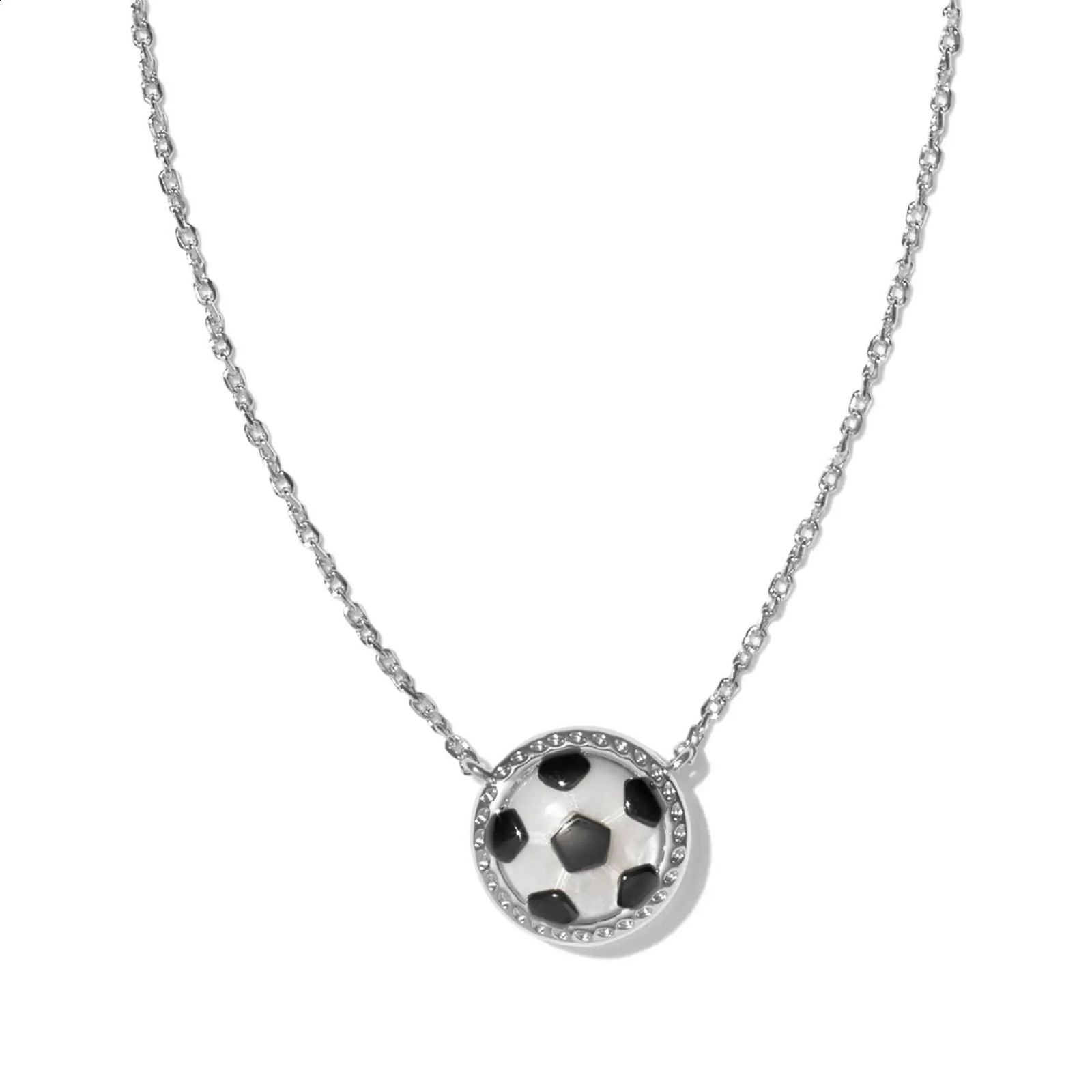 YEEVAA Ivory Mother of Pearl Football Pendant Necklace Suitable for Women Football Fans Team Gifts Game Day Jewelry 241018