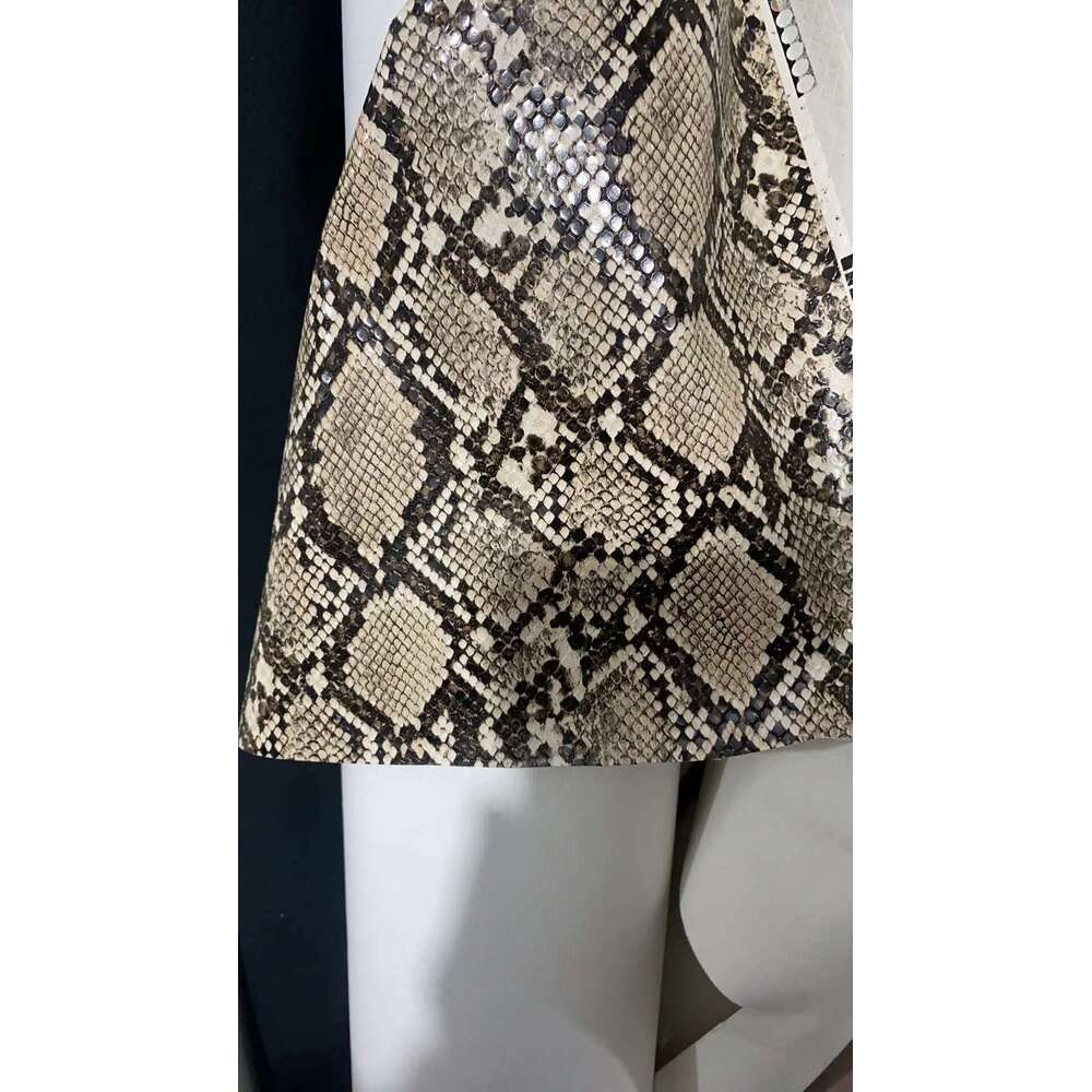2024 new fashion show snake patterned back zipper pointed high slim heels, knee length oversized boots for women