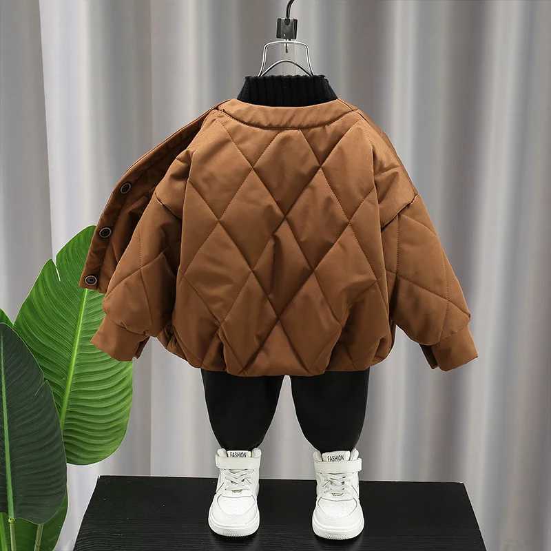 Boys outerwear cotton windproof outerwear elegant spring and autumn Christmas gift warm childrens clothing M241018