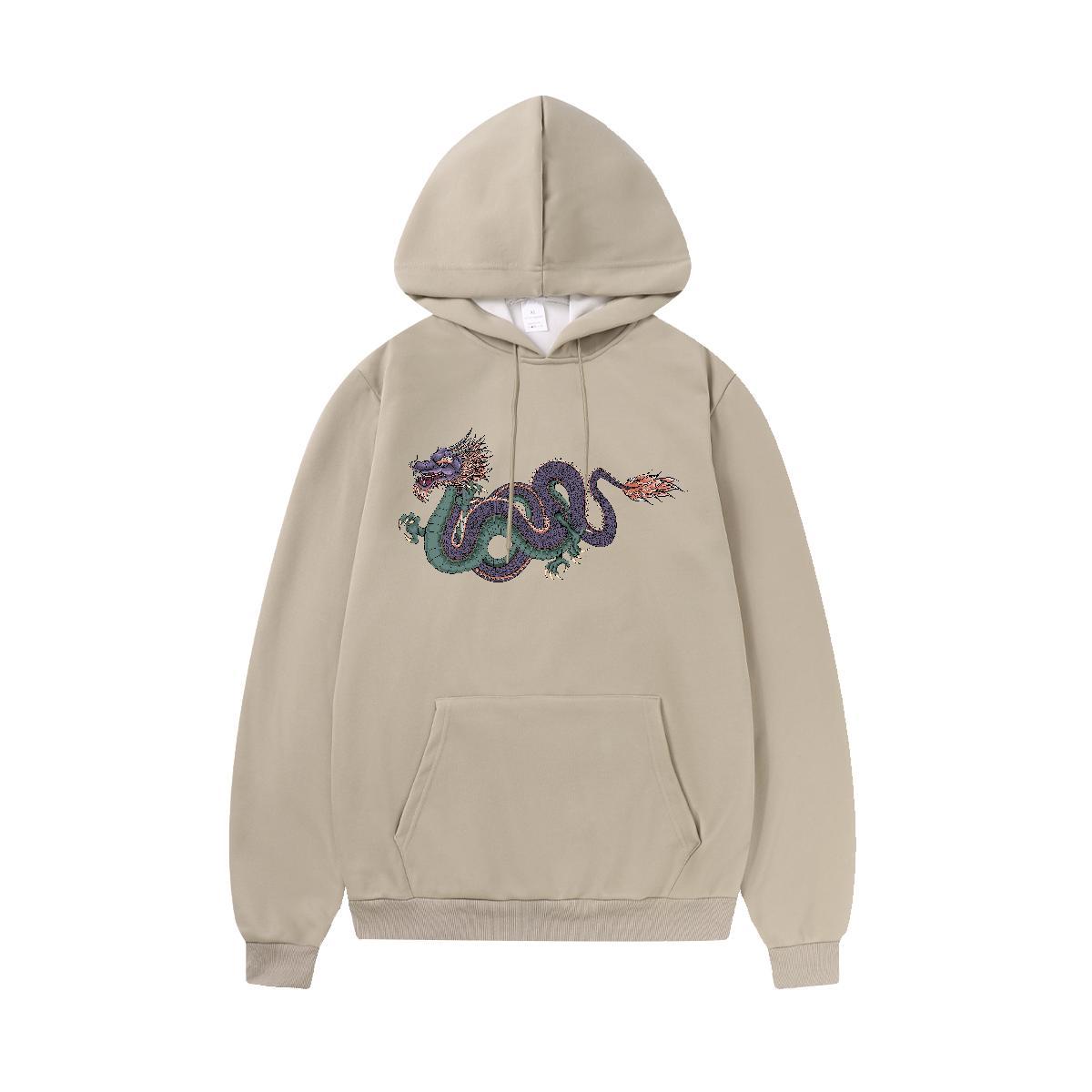 New Arrival Hoodie Men Wholesale Men's Hooded Sweatshirt DIY Printed Clothes High Street Hip Hop Long Sleeve Drawstring Velvet Thick