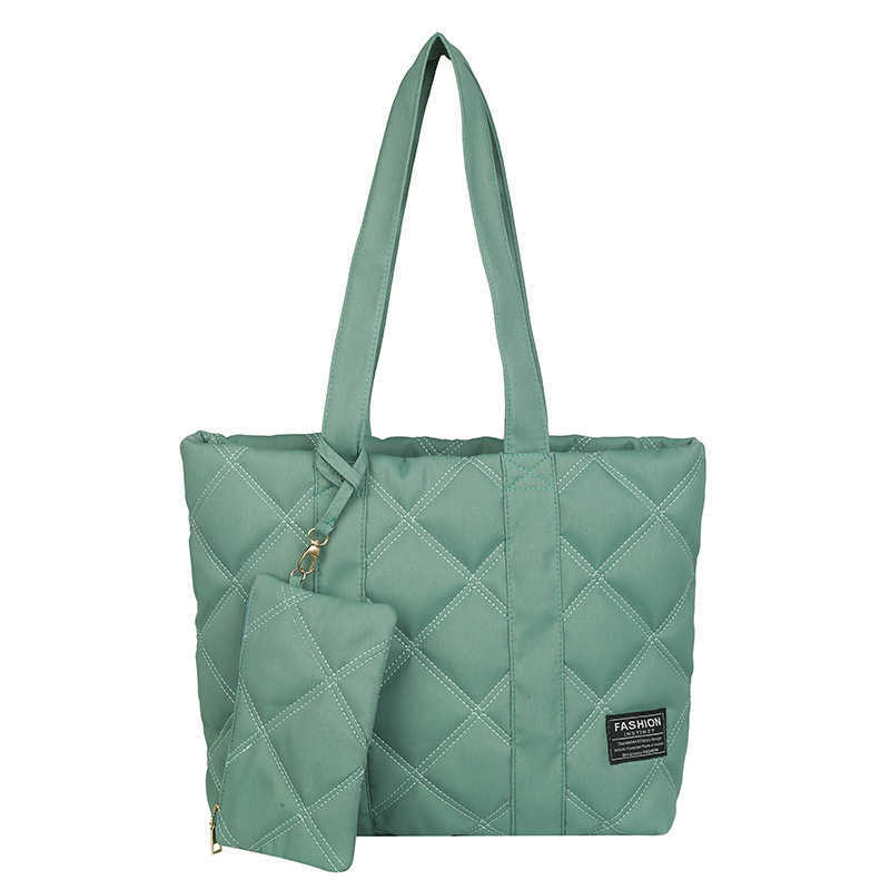 Texture Autumn Winter Women's Bag Fashion Cotton Dress One Shoulder Bag Simple Large Capacity Tote Bag 241015