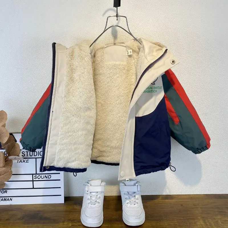 Boys outerwear cotton windproof outerwear cardigan woolen sweater Spring and Autumn Christmas gift warm childrens clothing M241018