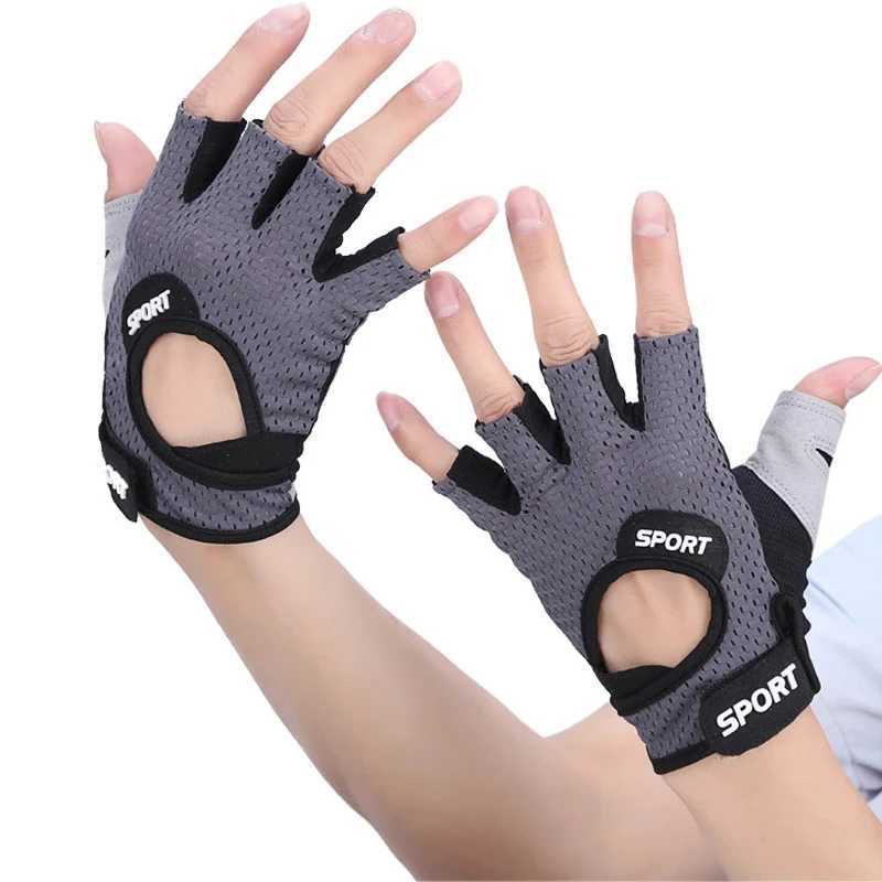 Outdoor Sports Fitness Bicycle Gloves Weightlifting Yoga Bell Non slip Breathable Half Finger GlovesW241018