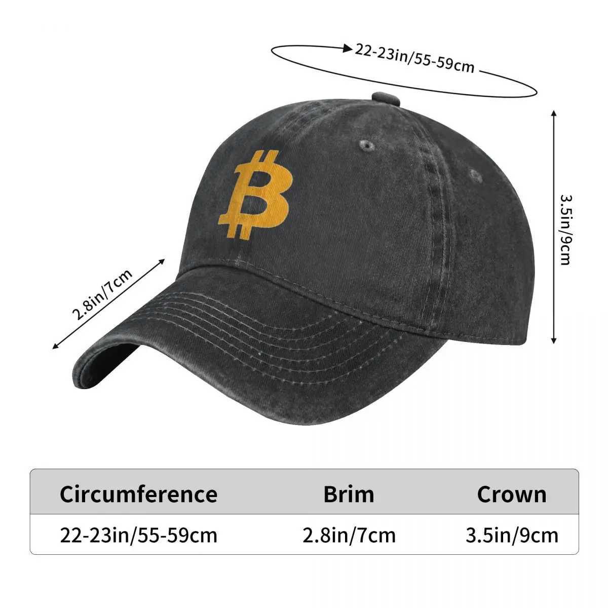 Bitcoin Baseball Cap Plain and Simple Cute Women Washed Trucker Hat Cheap Kpop Baseball Caps Birthday PresentX241018