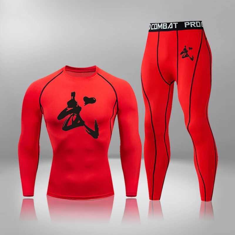 Men's Thermal Underwear Winter Thermal Underwear Men Warm First Layer Man Undrewear Set Compression Quick Drying Second Skin Long Johns Quick Dry