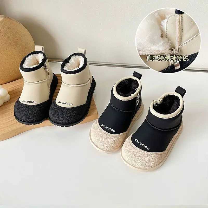 Boots Boys Snow Boots Winter Children Short Boot Plush Warm Cotton Boots Anti Slip Cotton Shoes Winter Shoe for Girl Ankle Boots H241018