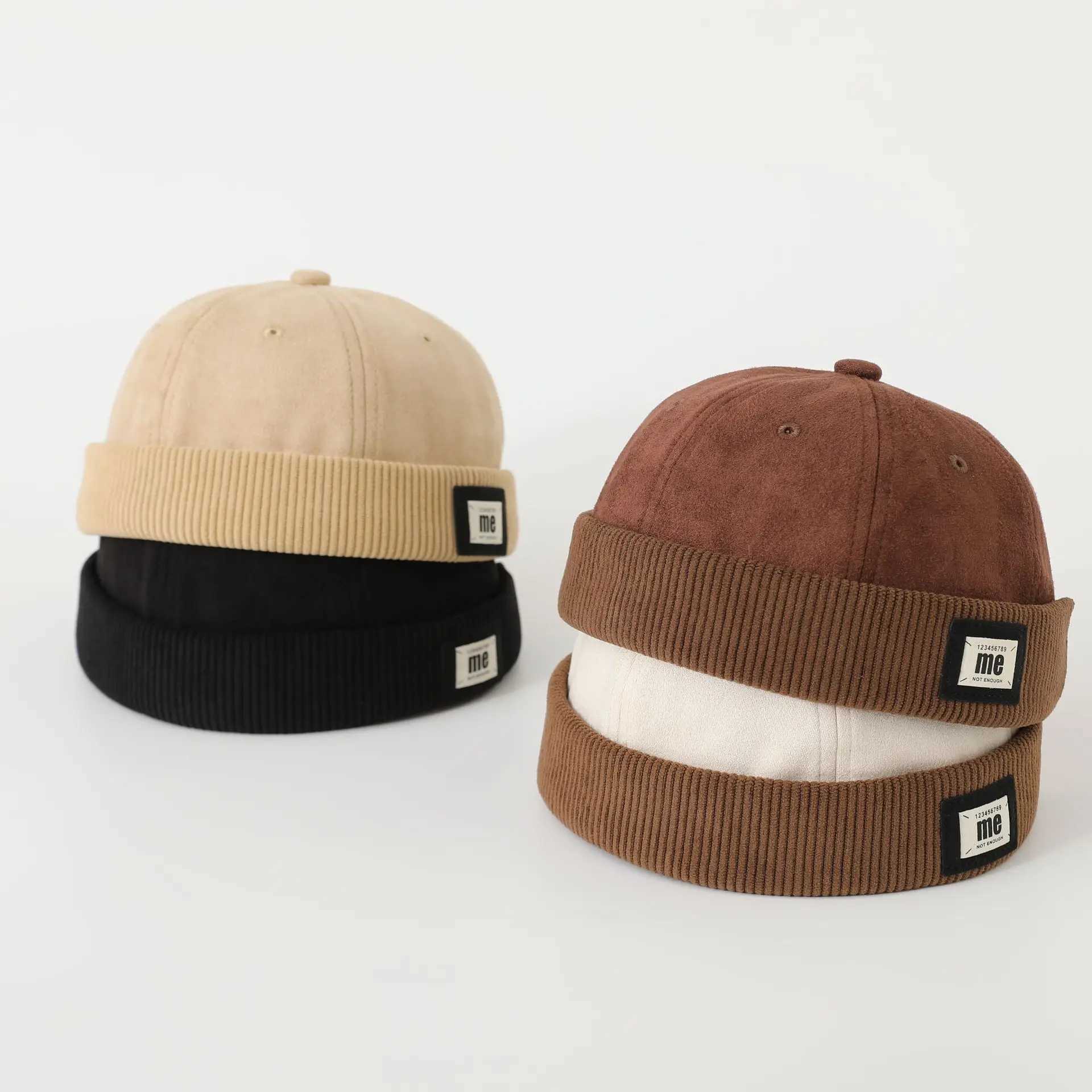 2024 Boy Kids Docker Cap Brimless Hat Spring Autumn Girl Beanie Hats Cotton Letter Child Landlord Sailor Melon Caps LX241018