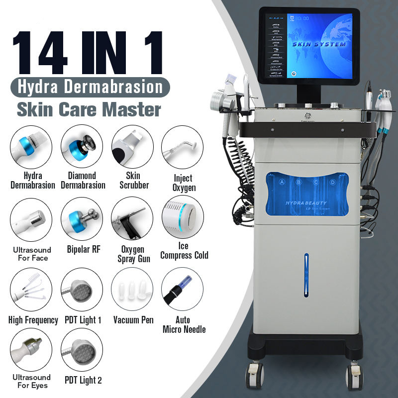 14 IN 1 Beauty Dermabrasion Beautybrasion Beauty Device Microdermabrasion Oxygen Skin Care Deep Cleansing Beauty Dermabrasion Machine