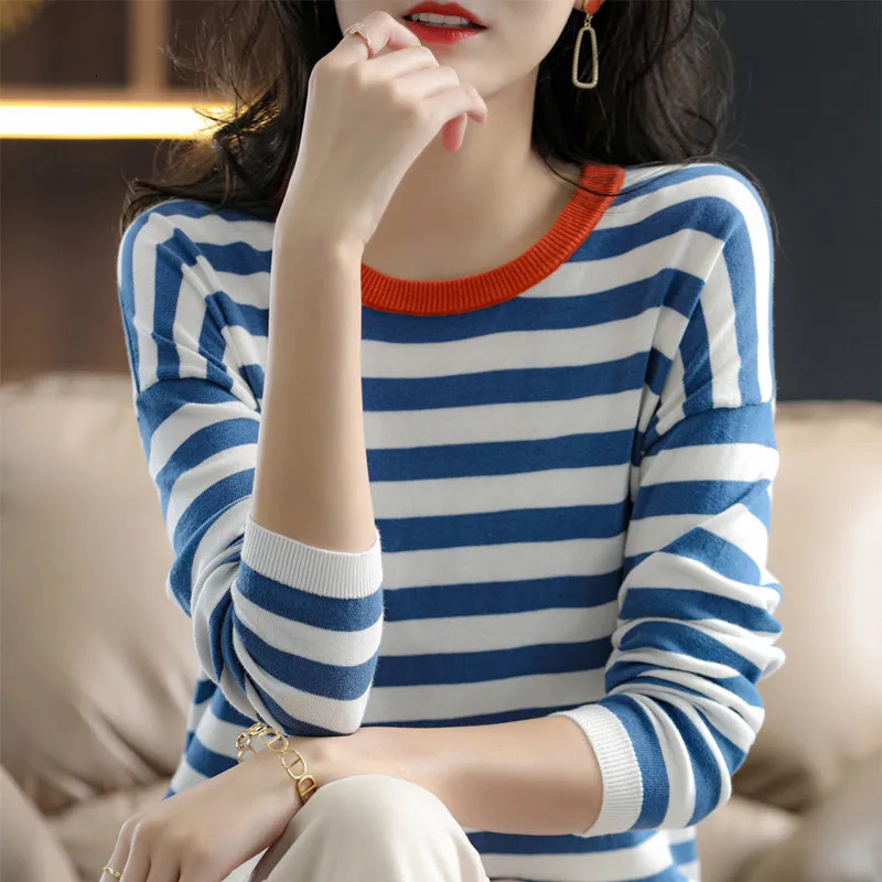 High Quality Cotton Long Sleeve T Shirt Women Basic Tshirts Female Casual Tops Tshirt 241018