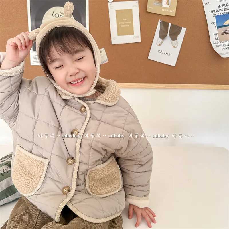 Childrens bedding jacket baby winter cardigan girls thick warm jacket boys warm jacket childrens cotton padded clothing M241018