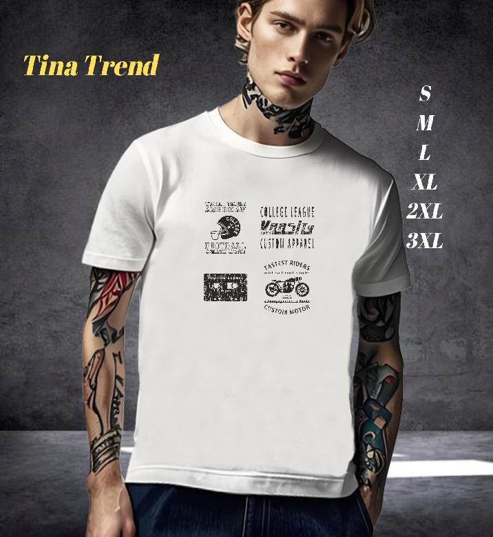 Popular T shirt 230g Pure Cotton letter Anime Printing Street Cartoon Print Round Neck Short Sleeve Men Tees Brand Polos