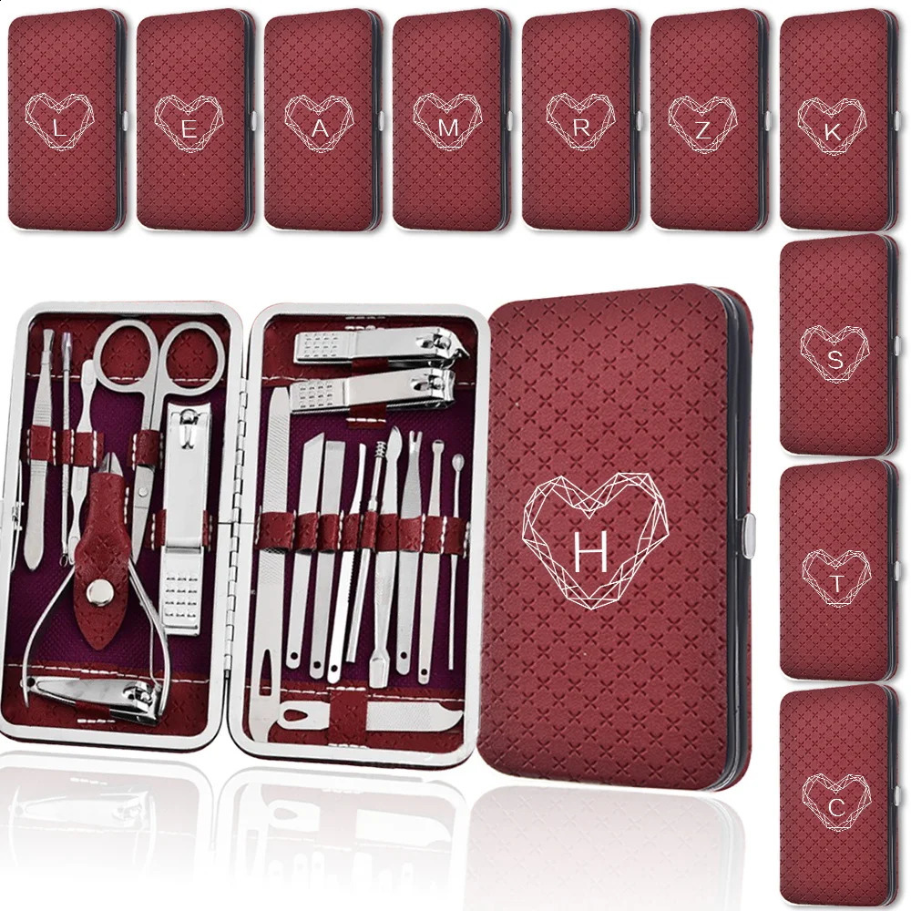 Nail Clipper Pedicure Set Manicure Kit Grooming Tool Toenails Fingernails Toenail Sharpener Portable Clipper 26 Letter Pattern 241017