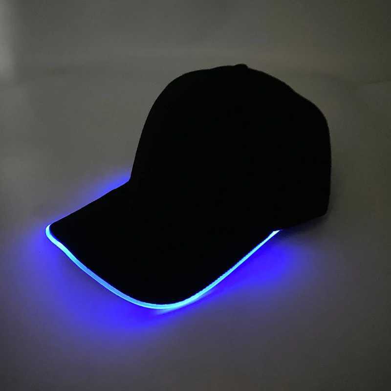 Fashion Glowing Baseball Cap LED Hiphop Hat Club Props Fluorescent Light Up Hat DJ Music Supplies CostumeX241018