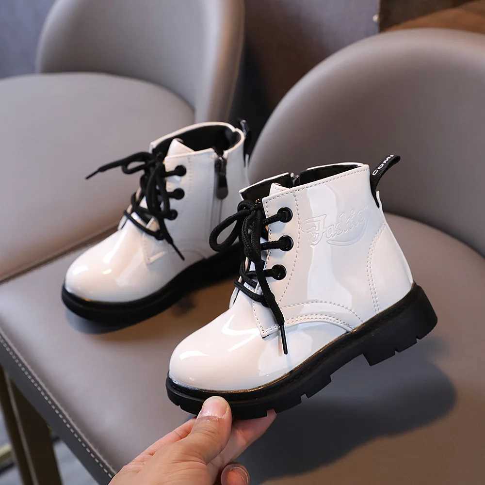 Boots Childrens trendy boots boys shoes autumn and winter leather childrens boots fashionable childrens boots warm winter boots childrens snow shoes H